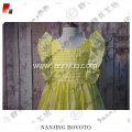 Jannybb yellow flutter sleeve  girls dress